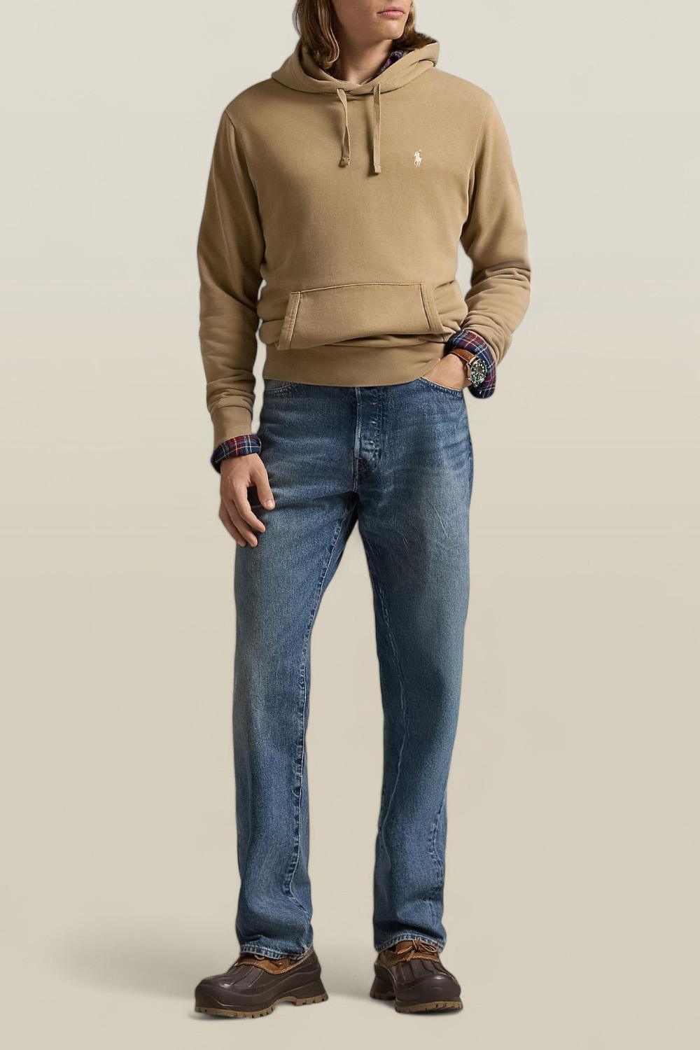 תמונת כל הלוק של סווטשירט קפוצ'ון POLO RALPH LAUREN